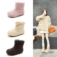 Bottes de neige chaudes pour femmes, style européen et américain, en cuir artificiel, avec doublure en fausse fourrure épaisse, pour l'automne et l'hiver