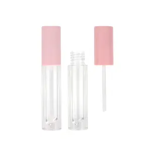 Bloompack — Tube lumineux rond classique rose, récipient personnalisé vide pour brillant à lèvres, vente en gros, 4.5ml