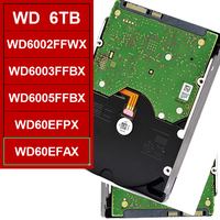 Disque dur NAS WD60EFAX 6 To, 5400 tr/min, SATA 6 Gb/s, cache 256 Mo, SMR, 3,5 pouces, interne, pour serveur de stockage en réseau, centre de données