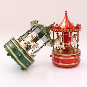 Caja de música de carrusel de madera, proveedores de <span class=keywords><strong>adornos</strong></span> navideños de alta calidad - Product Image 4