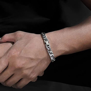 <span class=keywords><strong>Bracciale</strong></span> Cubano in <span class=keywords><strong>Argento</strong></span> Sterling <span class=keywords><strong>925</strong></span>, Gioiello da <span class=keywords><strong>Uomo</strong></span> di Alta Qualità, Regalo Trendy, Semplice e Versatile, 8mm, Stile Hip-Hop, Moda per Feste - Product Image 2