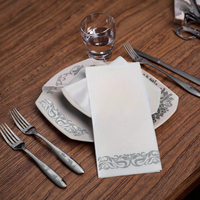 Vente en gros 33*40cm Luxe Airlaid Boissons Serviettes en papier 3 plis avec Logo personnalisé Échantillon gratuit disponible