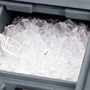 Hotel Plastic 110L Iusulated Mobile Ice Storage Bins With Wheels Ice Caddy