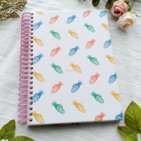 Housse de protection enfants papier magnétique réutilisable spirale liée A5 taille adresse couverture en cuir autocollant livre