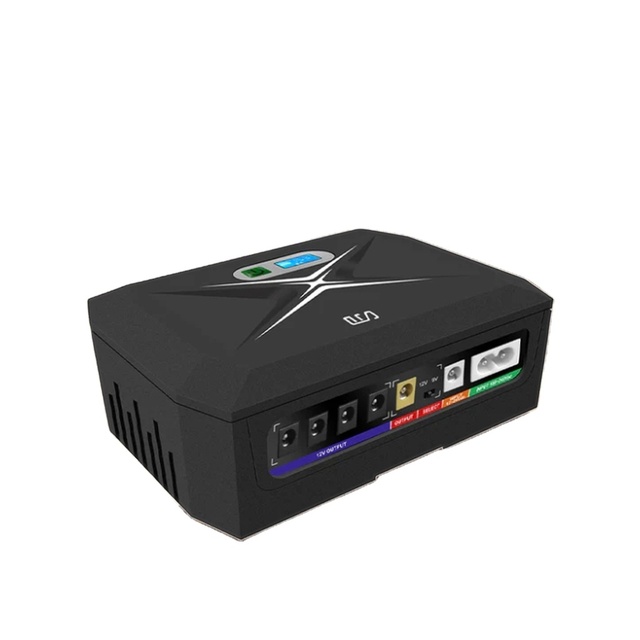Portable Mini DC UPS Power Supply 45w for Router Wifi Backup 5V/9V12V Lithium Battery LCD Display Short-circuit Protection