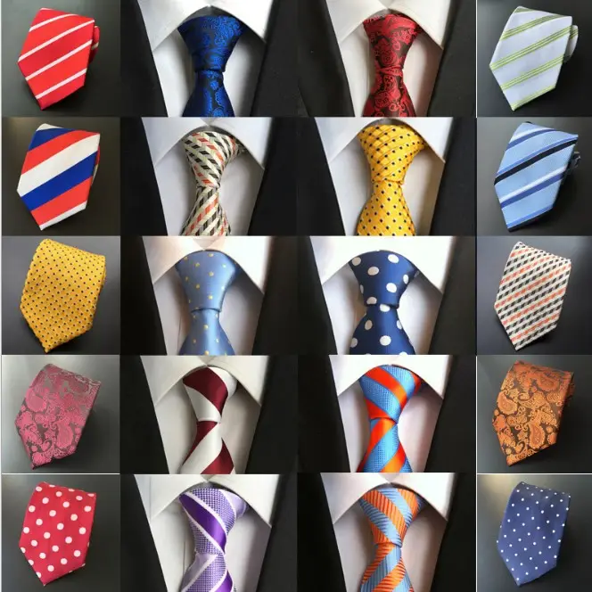 Black red solid Men's ties for Weddings Grooms Necktie Classic Silk Tie Woven Jacquard paisley Neck Ties for men set