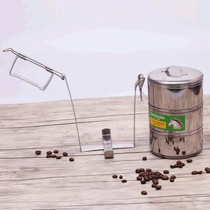 Stainless Steel Food Container Double Layer Airtight Spill Proof <b>Lunch</b> <b>Box</b> Cylinder Shape Solid Color - Product Image 1