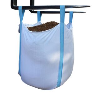 Bulk <b>Bag</b>, Heavy Duty 1.5 Ton <b>Bag</b>, Woven <b>Polypropylene</b> Construction, High Safety Factor Design, Duffle Top with Spout Bottom - Product Image 1