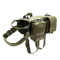 Gilet de camouflage pour chien, style tactique extérieur, nylon, boucle à dégagement rapide, réglable, respirant, durable, lavable, pour chiens de taille moyenne et grande