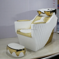 En gros, mobilier de salon commercial moderne : lavabo en céramique, fauteuils de lavage, lit de lavage multifonction, facile à nettoyer, pour atelier