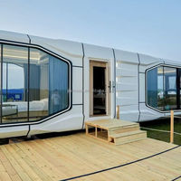 Capsule spatiale en structure acier préfabriquée mobile pour famille, modèle 2026, fabriquée en Chine, avec cuisine et salle de bain, appartement écologique au design moderne