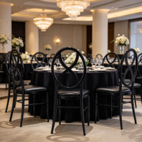 Chaise de mariage en résine avec rembourrage, empilable, imperméable, durable, écologique, pour les événements hôteliers, les mariages, les salles de banquet