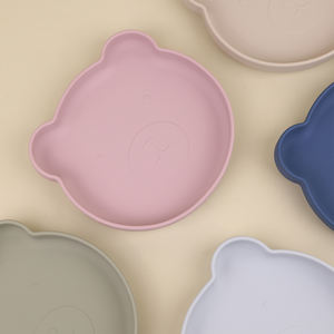 Assiette en silicone de qualité alimentaire pour bébé ours bol en silicone avec ventouse pour bébé ours mignon avec logo personnalisé sans BPA - Product Image 2