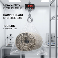 Sacs de rangement robustes pour tapis, sacs en plastique transparents pour emballage professionnel, protection pour déménagement et expédition de tapis, personnalisables OEM, directement de l'usine