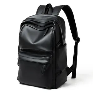 MOYYI Leather Bags Men College Bookbag Customizable Leather School Bag Studded sac a dos