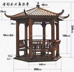Gazebo de madera de estilo chino, <span class=keywords><strong>pagoda</strong></span> de jardín en venta - Product Image 2