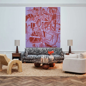 Sofá Moderno con Estampado <span class=keywords><strong>de</strong></span> Cebra, Tapizado y Cómodo para Sala <span class=keywords><strong>de</strong></span> Estar, con Patas <span class=keywords><strong>de</strong></span> Madera Maciza - Product Image 3
