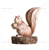 Mini Statue d'écureuil, décoration de table en résine, Figurine en forme de écureuil, tenir une branche de fée, SCULPTURE de jardin en polyrésine