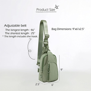 Bolso bandolera diario con correas ajustables, bandolera para el pecho, Mochila pequeña de nailon para mujer, para viajes informales al aire libre, senderismo - Product Image 5