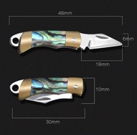 Mignon en acier inoxydable coquille Mini couteau Portable couteau de poche porte-clés pendentif déballage Express couteau utilitaire