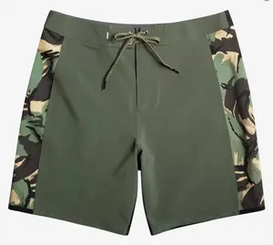 Calção de banho personalizado para homens, cueca curta de banho para homens, calça longa camuflada com estrelas e água