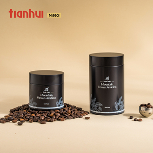 Tianhui <strong>Simple</strong> Small Metal Cans Round Airtight Coffee Beans Tin Cans Spice Powder Canister Food Grade - Product Image 3