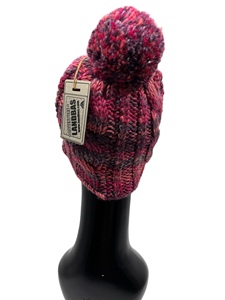 Fabriqué à Taiwan Méthode d'impression d'étiquettes tissées Bonnet adulte POM POM Big Cable Beanie 75% Acrylique 25% Laine - Product Image 3