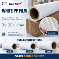 Film en rouleau PP pour affiches, sans résidus, imprimable à l'éco-solvant, papier affiche imperméable