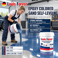 Peinture liquide autolissante pour sols en sable coloré époxy, écologique, couleur personnalisée, imitation marbre, revêtement de sol en béton