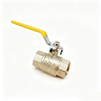 Robinet à bille en laiton 1/2"-4" à passage plein avec levier PN16, fileté NPT BSP