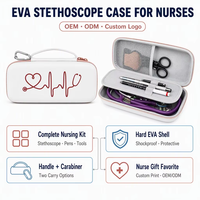 Étui de transport pour stéthoscope médical antichoc en EVA personnalisé, étanche, sac d'accessoires pour infirmière et médecin, boîte à outils d'urgence pour premiers secours