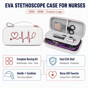 Étui de transport pour stéthoscope médical antichoc en EVA personnalisé, étanche, sac d'accessoires pour infirmière et médecin, boîte à outils d'urgence pour premiers secours - Product Image 5
