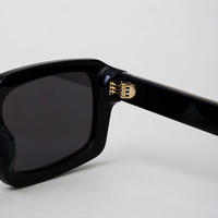 Lunettes de soleil carrées surdimensionnées avec verres colorés, monture carrée en acétate, verres polarisés UV400 dorés, unisexe, pour sports de plein air et conduite