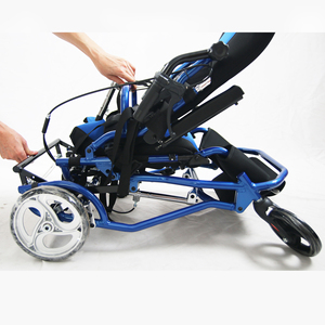 Silla de ruedas portátil para niños con parálisis cerebral, Silla ultraligera de ruedas, silla de ruedas plegable para viajes - Product Image 6