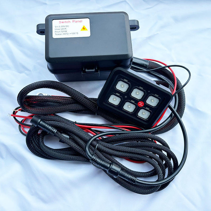 6 Gang Rocker Switch Panel 12V