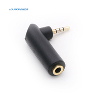 Adaptateur de câble Audio à Angle droit de 90 degrés 3.5mm câble AUX stéréo Port latéral plaqué or adaptateur mâle à femelle