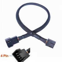 Adaptateur de câble séparateur de ventilateur PWM 4 broches 3 broches Hub de ventilateur 1 à 3 2 4 Convertisseur Câble d'extension de ventilateur tressé gainé Y Splitter Alimentation PC