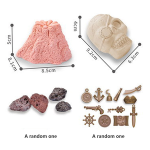 ชุดขุดค้น 4 in 1 พร้อมธีมไดโนเสาร์ ภูเขาไฟ และโจรสลัด สำหรับเด็ก เสริมสร้างการเรียนรู้ STEM - Product Image 4