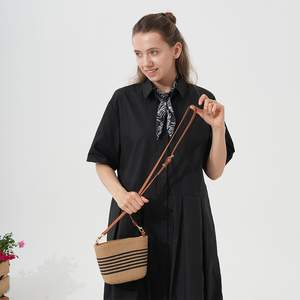 กระเป๋าหวายใส่ผักขนาดใหญ่ รุ่นใหม่ ปี 2026 สายสะพายไหล่ เปิดปิดแบบเปิด สำหรับผู้หญิง ใช้พักผ่อนริมทะเล - Product Image 1