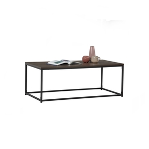 Heavy-Duty Walnut Colour CAPRI Coffee Table Industrial Metal Frame Large Rectangular Center Table for Living Room Entertainment - Product Image 2