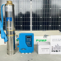 Pompe à eau solaire submersible 4DPC7-185-200-2200-A/D pour l'irrigation agricole et l'approvisionnement en eau rurale