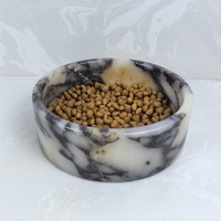 Gamelle en marbre naturel pour animaux de compagnie, anti-étouffement, pour chat et chien, fond plat, antidérapante, en pierre, pour nourriture et eau, vente en gros