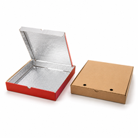 Boîte à pizza personnalisée avec logo imprimé, boîte d'emballage en carton ondulé de qualité alimentaire, résistante à la graisse, différentes tailles pour les restaurants à emporter