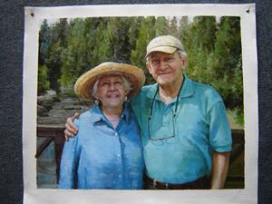 Portrait d'Impressionnisme Personnalisé Original 100% Peint à la Main sur Toile Peinture de Portrait Personnalisée de <span class=keywords><strong>Photo</strong></span> Toile Art Mural - Product Image 2