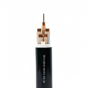 Câble d'alimentation en cuivre XLPE 0,6/1 kV ZC-YJV 4x50+1x25 mm² pour l'éclairage public et les infrastructures publiques - Product Image 5