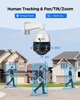 Caméra Dôme IP PTZ 4COVR 8MP CMOS à Suivi Automatique, Zoom Optique 20X, Double Éclairage Intelligent, Vision Nocturne Couleur, PoE, IP67, Extérieure