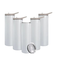 Mug droit à sublimation en gros, 20 oz, gris, avec poignée de transport, double couvercle, gobelet à visser