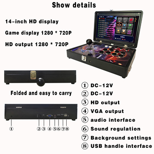G-003 Pandor 2025 Consola de Juegos Arcade Portátil Todo en Uno, Pantalla de 14 Pulgadas, Doble Escritorio, Funciona con Monedas, Batería Recargable 1 - Product Image 6