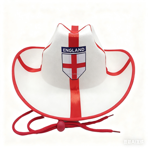 Sombrero Vaquero Personalizado con Temática Deportiva, Bandera <span class=keywords><strong>de</strong></span> Inglaterra <span class=keywords><strong>de</strong></span> San Jorge, Informal, para Exteriores, 100% Poliéster, Venta al por Mayor, para Viajes y Pesca - Product Image 2