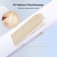 Semelle intérieure invisible en polyuréthane pour l'augmentation de la taille, coussinet de talon en gel, doublure polaire, ajustable pour corriger les différences de longueur des jambes, orthopédique